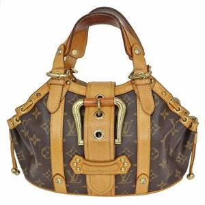 Louis Vuitton Theda Handbag Monogram Canvas Brown